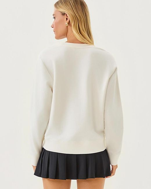 Lilly Pulitzer White Ballad Cotton Sweatshirt
