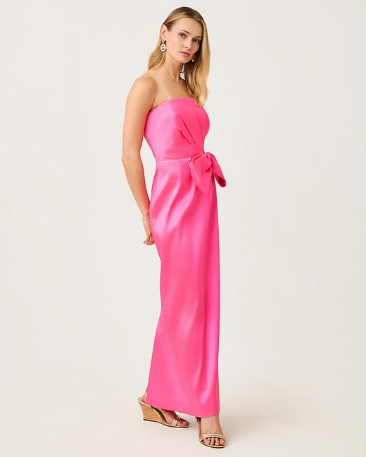 lilly pulitzer pink silk dress Clairabel Maxi Dress