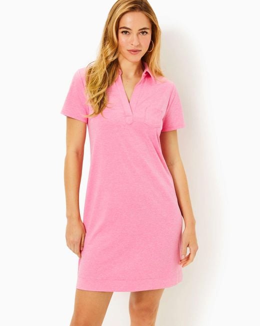 Lilly Pulitzer Pink Upf 50+ Dune Dress