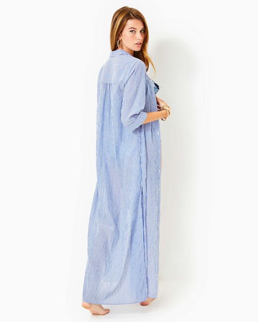 Lilly Pulitzer Blue Natalie Maxi Cover-up