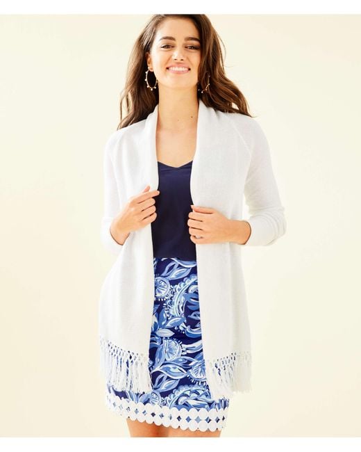 fringe hem cardigan