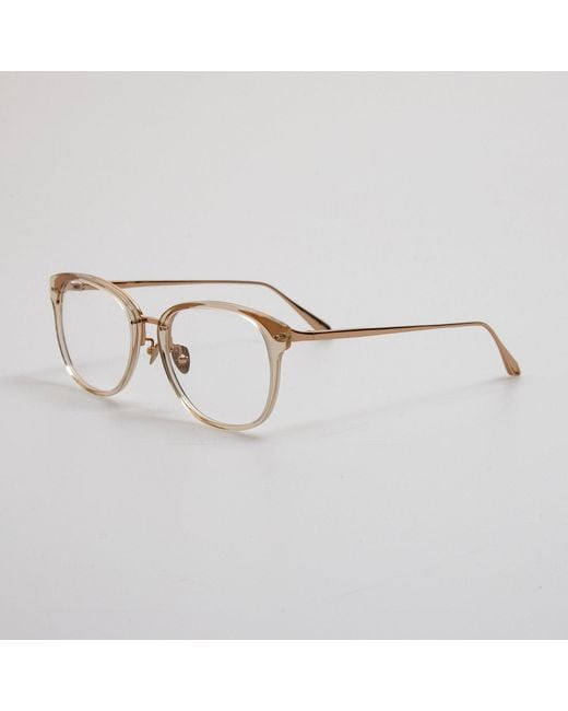 Linda Farrow Metallic Cyrus D-frame Optical