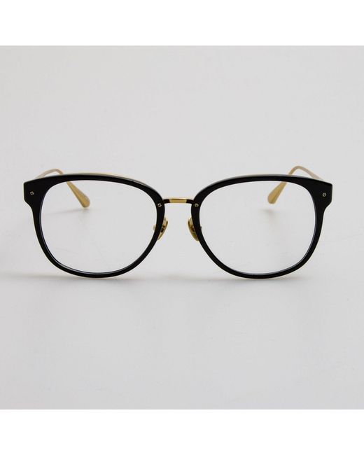 Linda Farrow Metallic Cyrus D-frame Optical