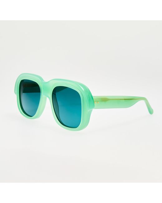 Dries Van Noten Blue Oversize Sunglasses