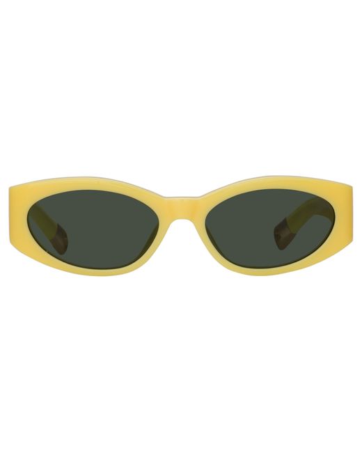 Linda Farrow Brown Ovalo Oval Sunglasses