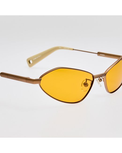 Jacquemus Yellow Bambino Angular Metal Sunglasses