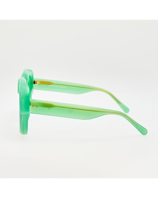Dries Van Noten Blue Oversize Sunglasses
