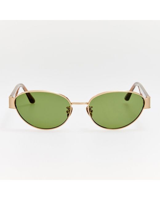Linda Farrow Green Sheri Sunglasses