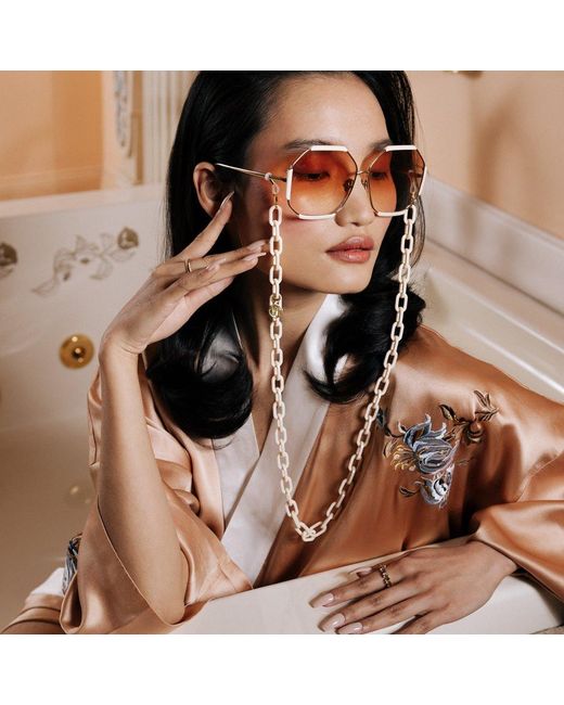 Linda Farrow Multicolor Alona Oversized Optical Frame