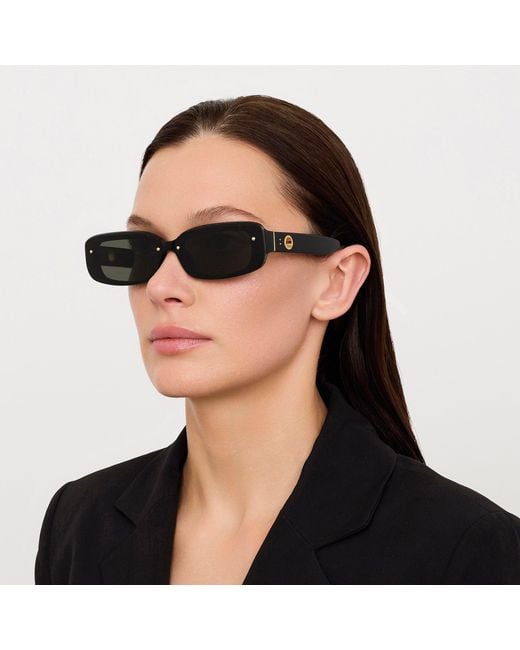 Linda Farrow Brown Flick Sunglasses