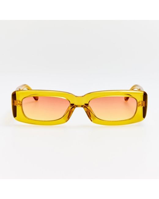 The Attico Yellow Mini Marfa Sunglasses