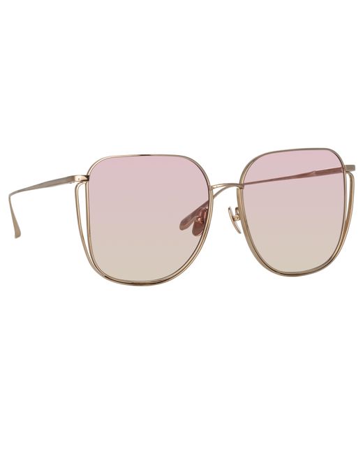 Linda Farrow Pink Camry Oversized Sunglasses