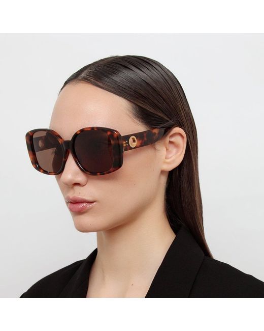 Linda Farrow Brown Venus Oversized Sunglasses