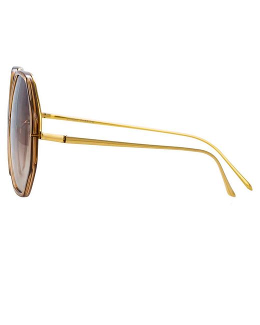Linda Farrow Brown The Alona | Oversized Sunglasses