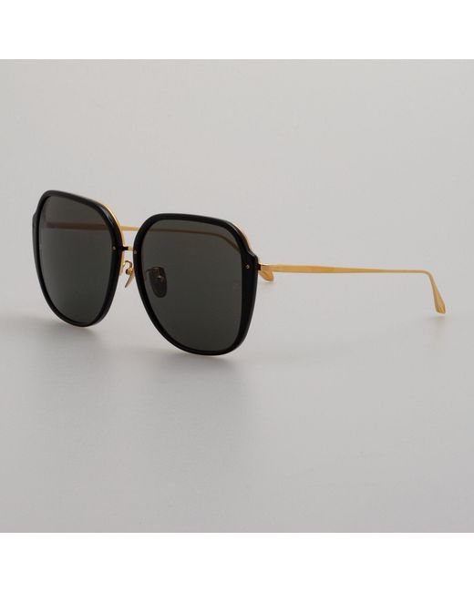 Linda Farrow Black Sofia Sunglasses