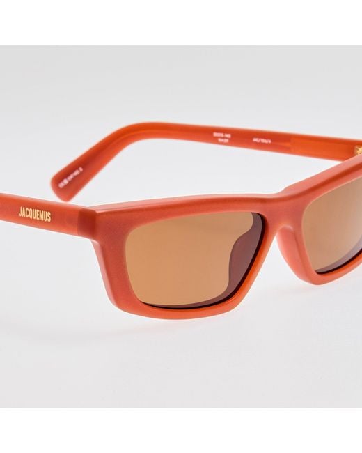 Jacquemus Brown Trapezi Sunglasses