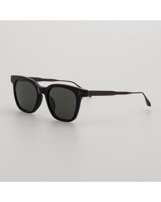 Linda Farrow Black Evans Sunglasses