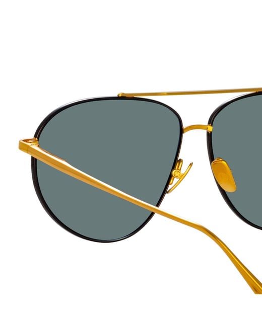 Linda Farrow Black Gabriel Sunglasses