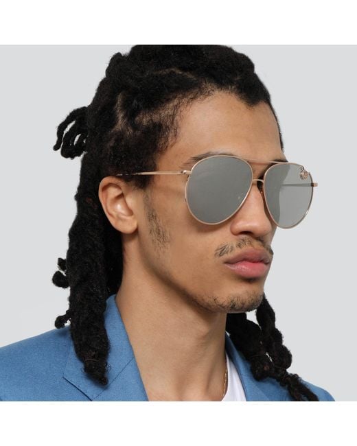 Linda Farrow Multicolor Joni Aviator Sunglasses