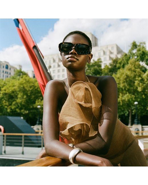 Linda Farrow Brown Delmare Sunglasses