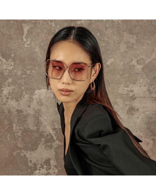 Linda Farrow Brown Camry Sunglasses