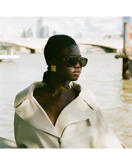 Linda Farrow Brown Calder Sunglasses