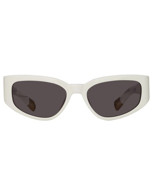 Linda Farrow Gray Gala Cat Eye Sunglasses