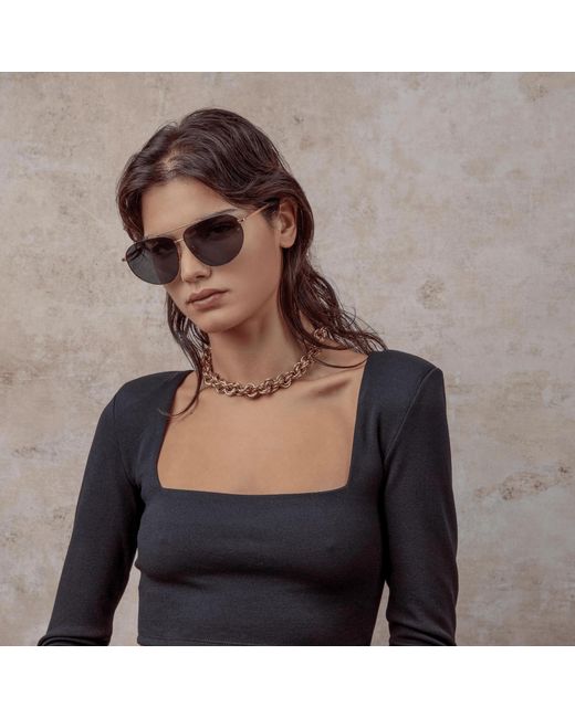 Linda Farrow Black Gabriel Sunglasses