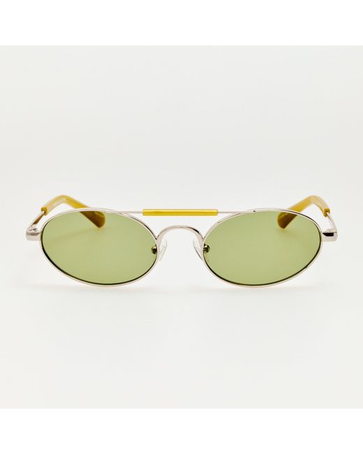 Dries Van Noten Green Oval Sunglasses