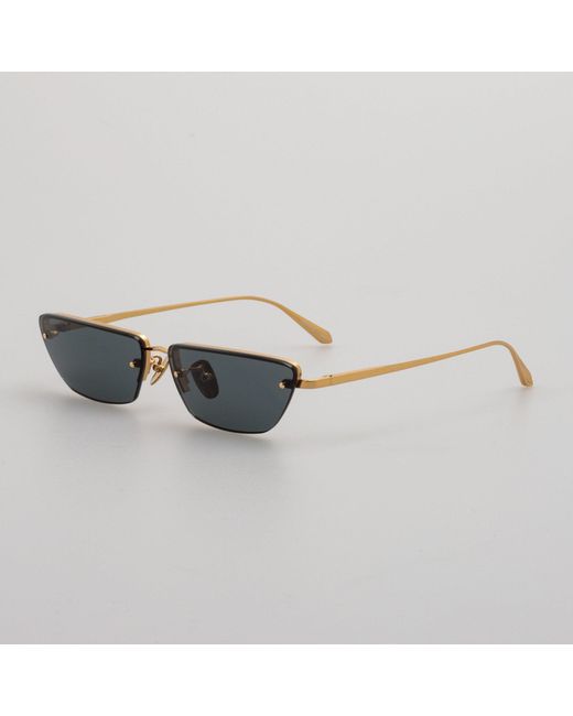 Linda Farrow Black Cleo Sunglasses