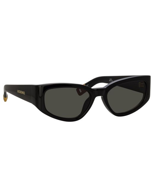 Linda Farrow Black Gala Cat Eye Sunglasses