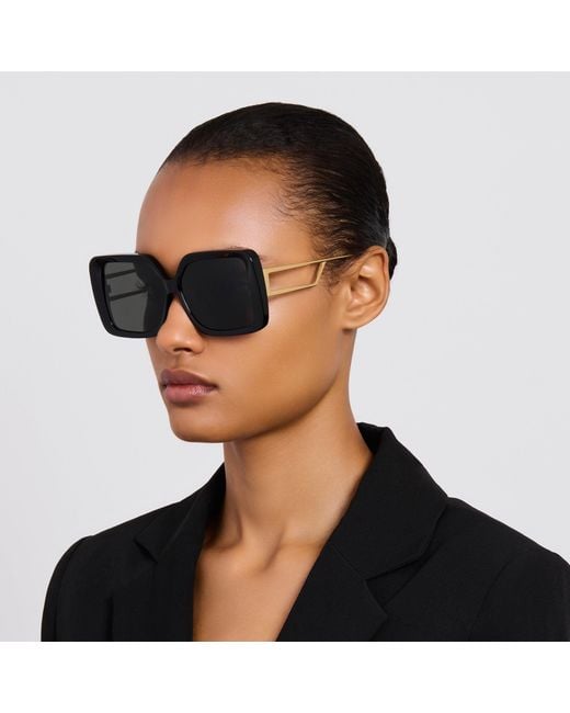 Linda Farrow Brown Macy Vista Temple Sunglasses