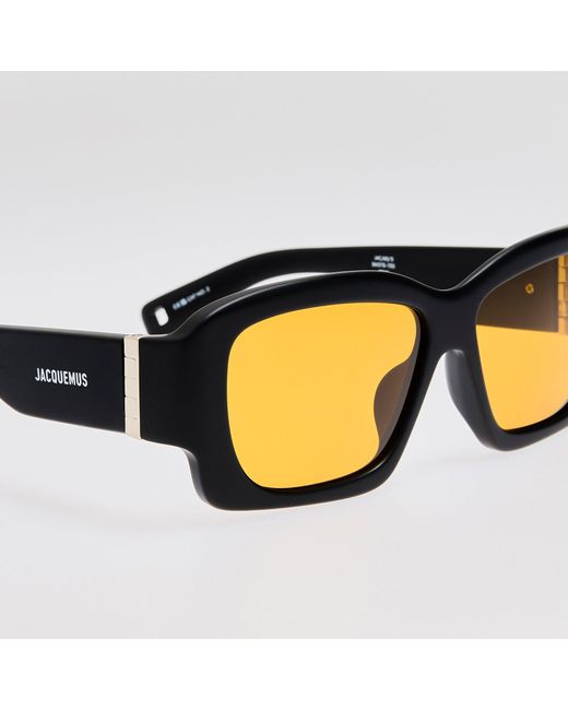 Jacquemus Brown Croisiere Rectangular Sunglasses