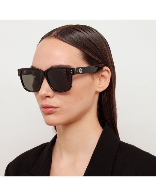 Linda Farrow Black Perry Talisman Sunglasses
