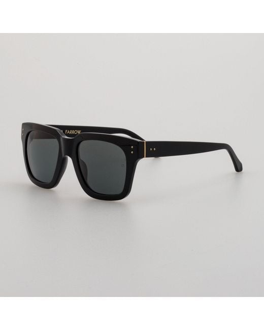 Linda Farrow Black The Max | D-frame Sunglasses
