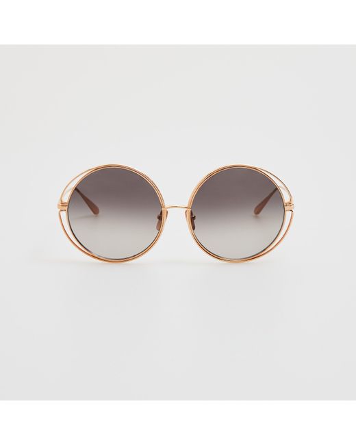 Linda Farrow Gray Selene Round Sunglasses