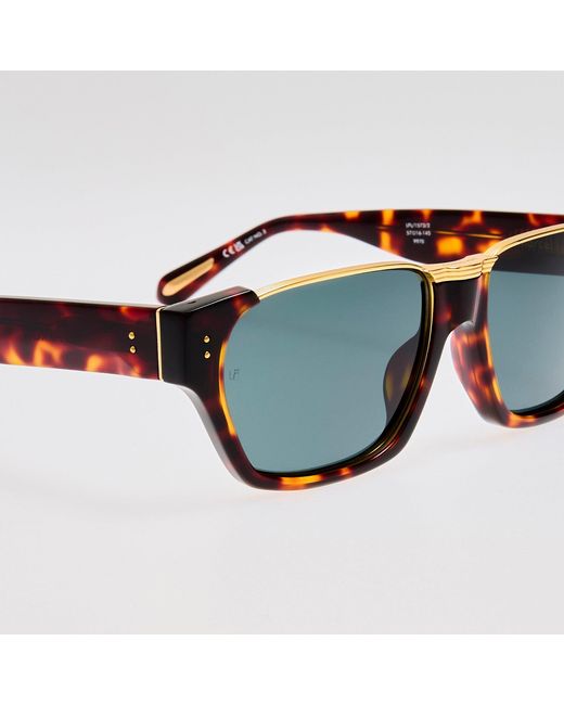 Linda Farrow Blue Marcel Sunglasses