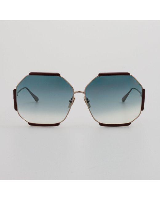 Linda Farrow Blue Margot Sunglasses