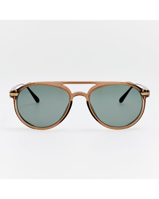 Linda Farrow Brown Sutton Explorer Sunglasses