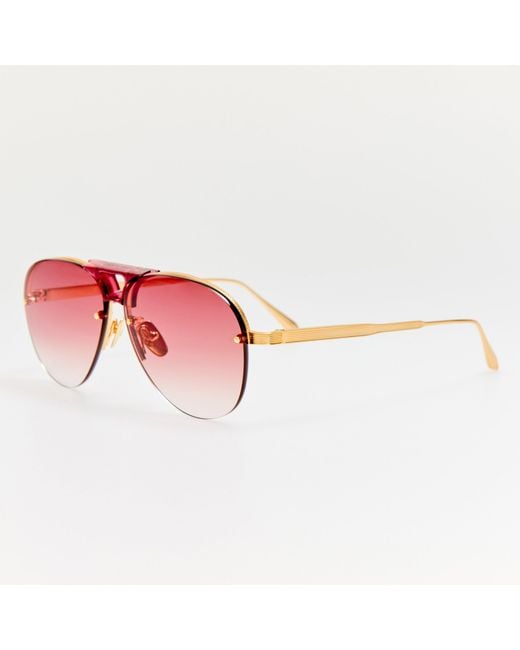 Linda Farrow Pink Taya Sunglasses