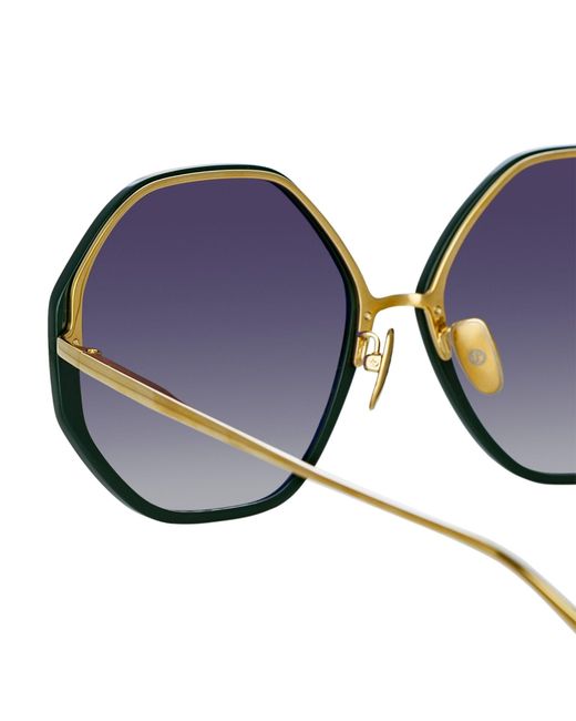 Linda Farrow Black Alona Sunglasses