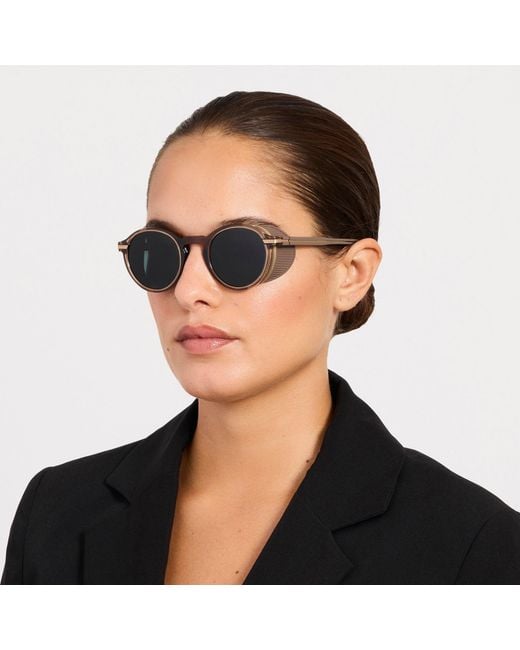 Linda Farrow Brown Orion Explorer Sunglasses