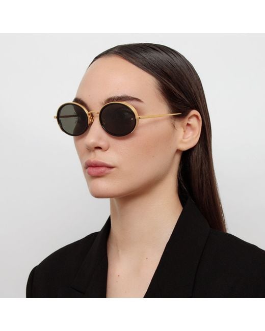Linda Farrow Black Finn Sunglasses