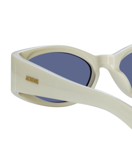 Jacquemus Blue Ovalo Oval Sunglasses