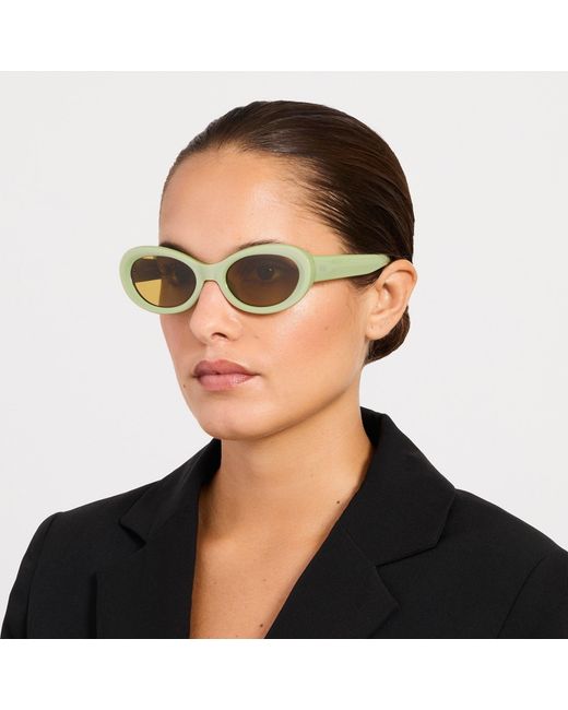 Dries Van Noten Yellow Oval Sunglasses