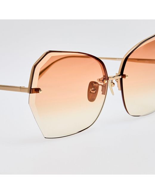 Linda Farrow Brown Lila Sunglasses