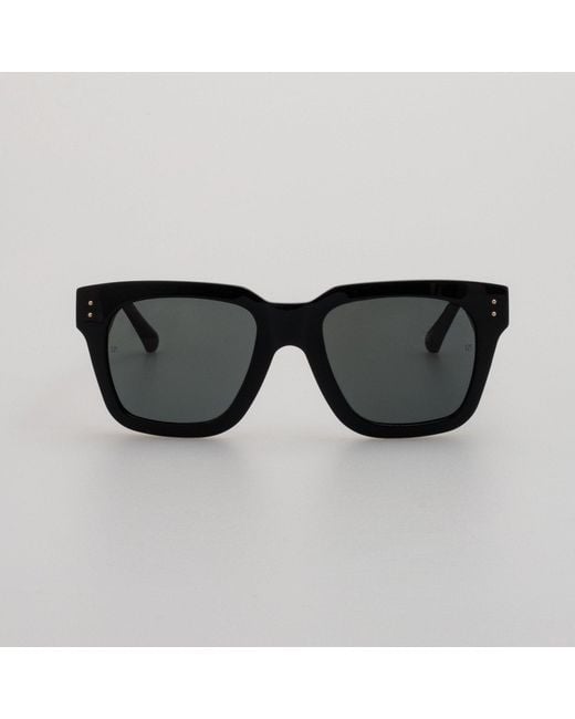 Linda Farrow Black The Max | D-frame Sunglasses