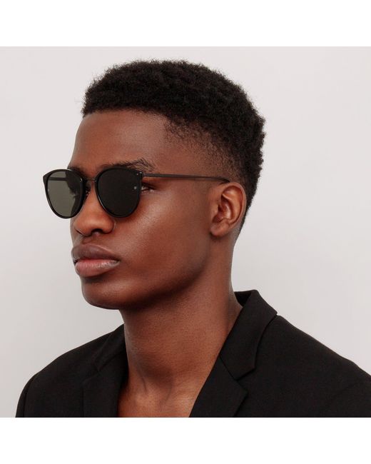 Linda Farrow Black Calthorpe Sunglasses for men