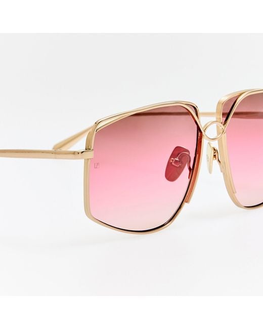 Linda Farrow Pink Miranda Sunglasses