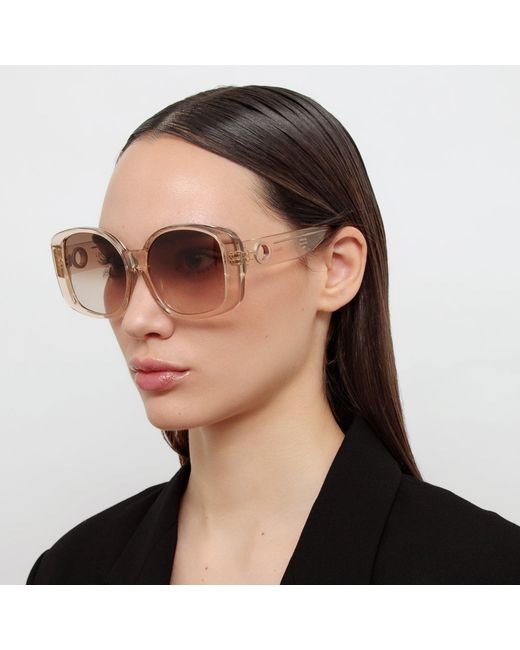 Linda Farrow Brown Venus Oversized Sunglasses